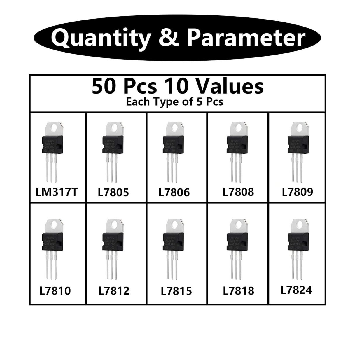 50-Piece IC Chip Assortment – Mixed DIP Logic & Amplifier Set for Electronics Builders - Image 1