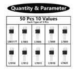50-Piece IC Chip Assortment – Mixed DIP Logic & Amplifier Set for Electronics Builders