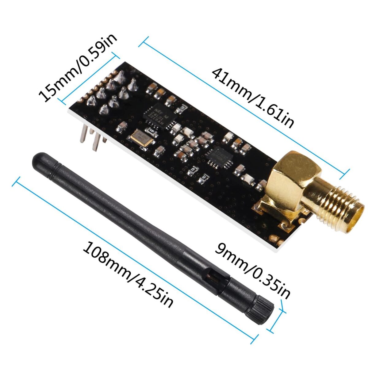 NRF24L01+PA+LNA Wireless Module – Long-Range 2.4GHz RF Transceiver for Arduino - Image 1