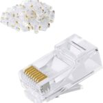 RJ45 Connectors – Pack of 100 Modular Plugs for Ethernet Networking