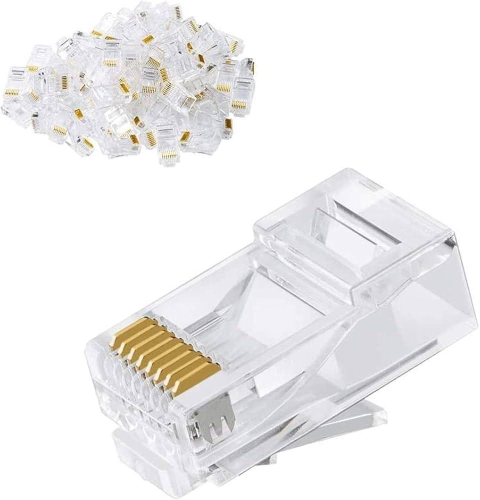 RJ45-Connectors-Pack-of-100-Modular-Plugs-for-Ethernet-Networking.jpg RJ45 Connectors – Pack of 100 Modular Plugs for Ethernet Networking - Image 1