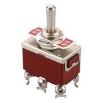Reset Toggle Switch – 6-Pin DPDT Locking Switch for Control Panels & Prototyping