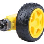 Set of 1 DC Motor and 1 Wheel – Ideal for Robot Car Projects and DIY Vehicles