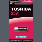 TOSHIBA 23A 12V Alkaline Battery – High Voltage Power for Remote Controls and Door Sensors